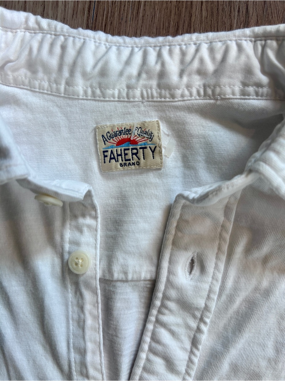 Faherty White Casual Button Down Shirt - Picture 6 of 11
